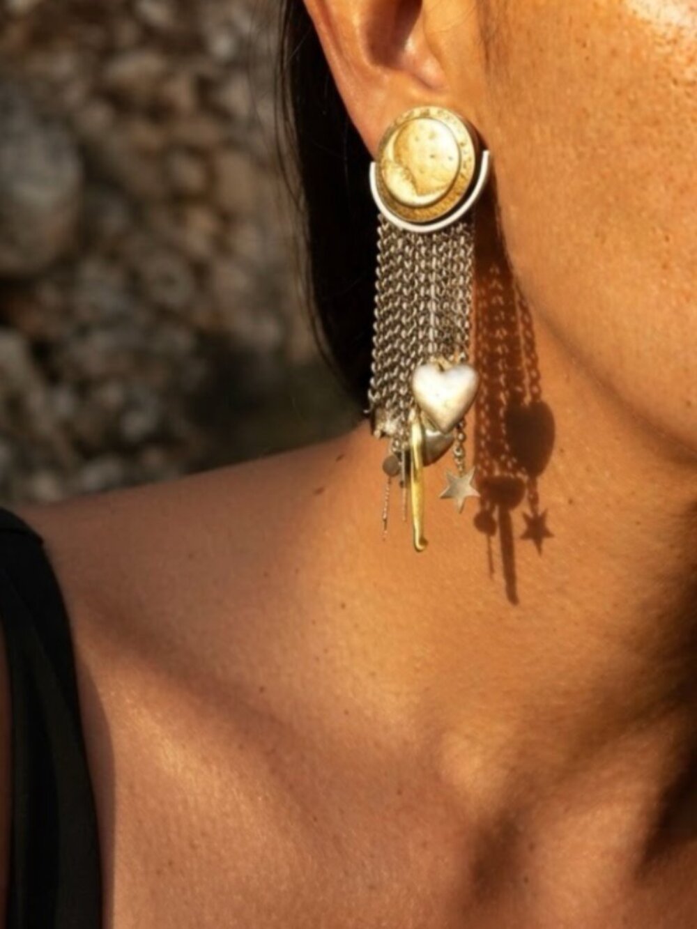 Statement Drop Earring 1930s — Machine Age, Rare Estate Find, Rovinj Croatia